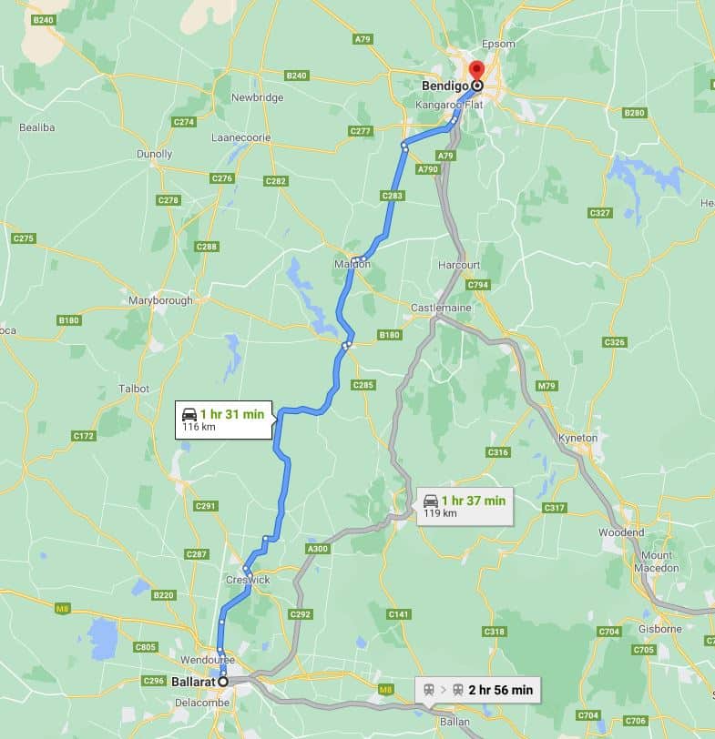 Bendigo to Ballarat